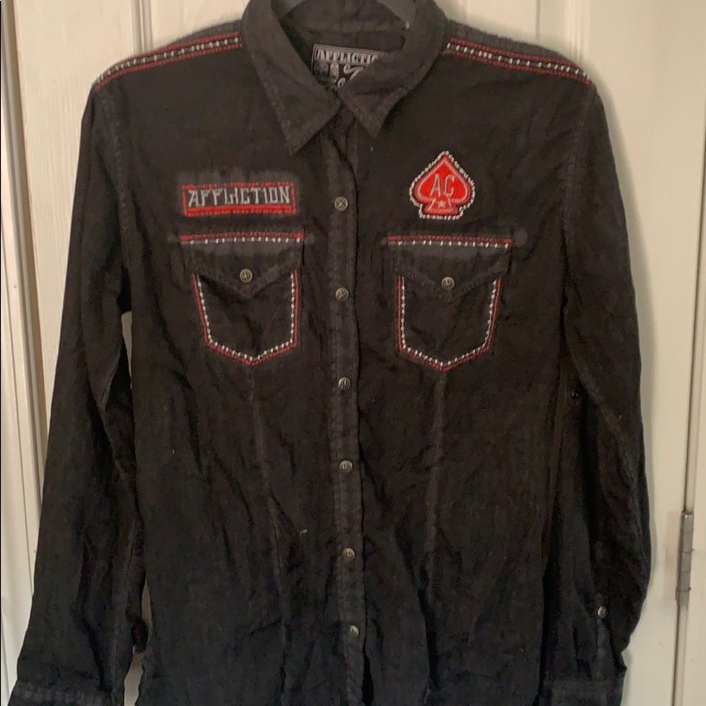 Affliction button up shirt